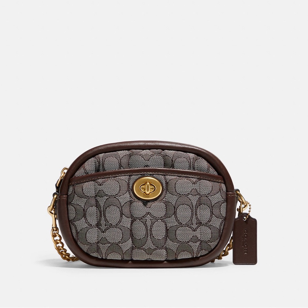 New Coach Camera Bag In Signature Jacquard